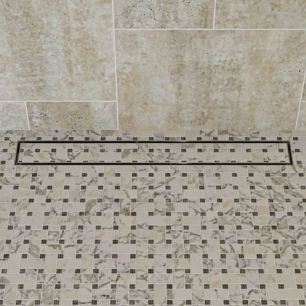 Alfi Brand 24" Long Modern SS Linear Shower Drain w/o Cover ABLD24A